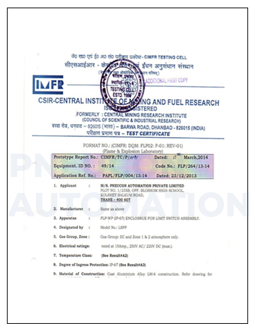 BIS Certificate